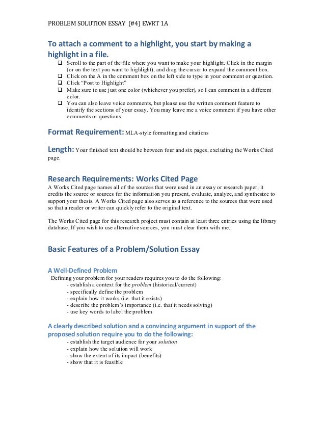 Write an essay proposing a solution to a problem