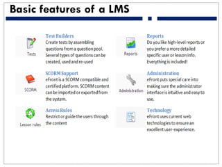 Basic features of a LMS
 
