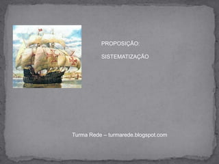 PROPOSIÇÃO: SISTEMATIZAÇÃO Turma Rede – turmarede.blogspot.com 