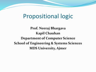 Propositional logic | PPTX