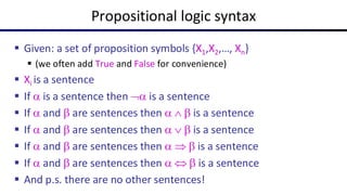Foundations and Applications of Propositional Logic in AI Agents | PDF