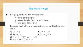 Propositional logic
 