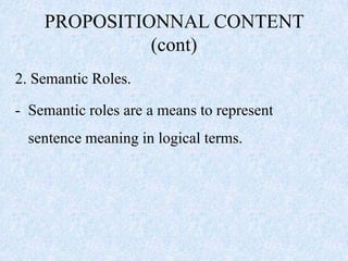 Propositionnal content (2) | PPT