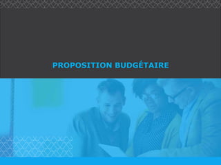 Recommandations
16
PROPOSITION BUDGÉTAIRE
 