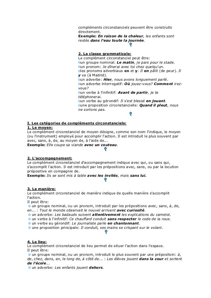Proposition Subordonnée Conjonctive Complément Circonstanciel De Temps
