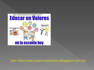  Link: http://educarenvaloreshoy.blogspot.com.ar/
 