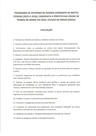 Proposta de governo de Norma Sarmento-22-candidata a prefeita de Pedras de Maria da Cruz