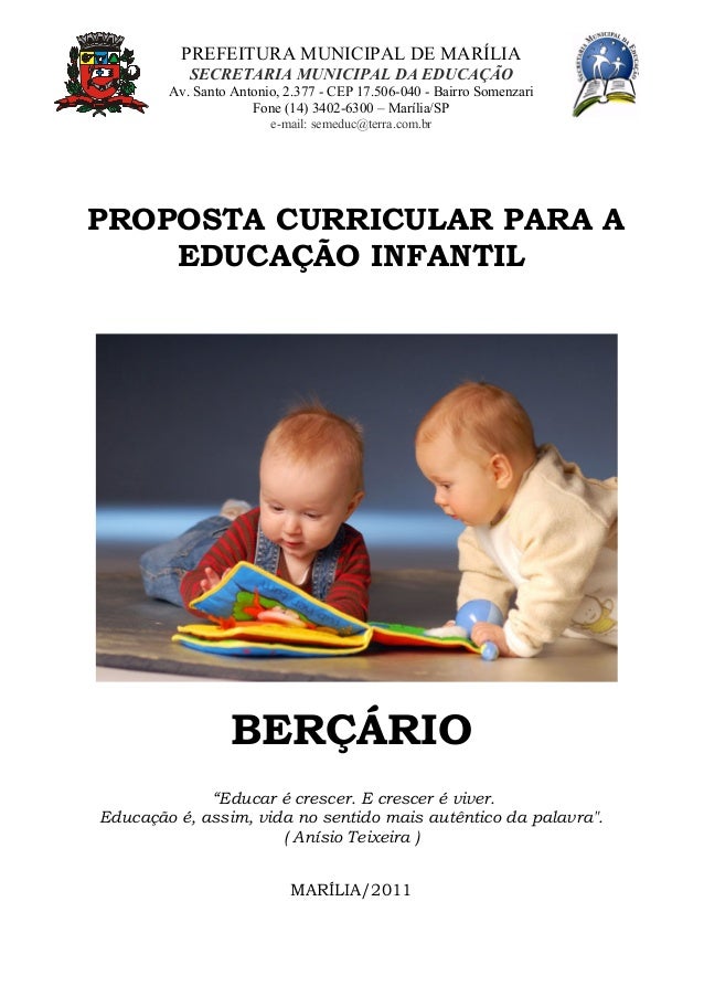 Plano de aula para berçario 2 Plano de aula para berçario 2
