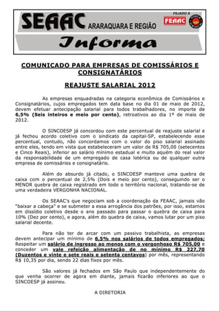 Proposta boletim sincoesp   araraquara - 08-2012