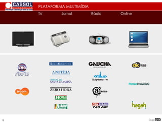 PLATAFORMA MULTIMÍDIA
TV
TV Jornal Rádio Online
12
 