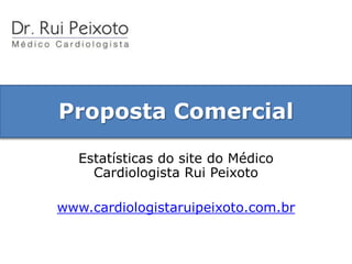 Proposta Comercial Estatísticas do site do Médico Cardiologista Rui Peixoto www.cardiologistaruipeixoto.com.br 