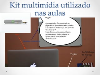 Kit  multimídia  utilizado  
nas  aulas	
 