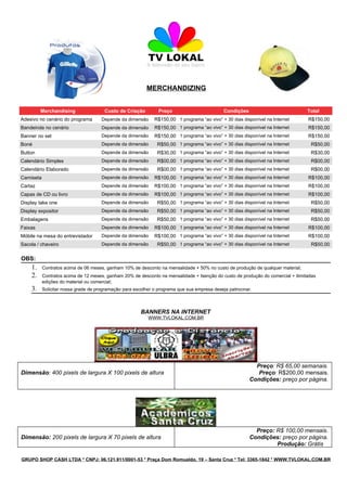 Proposta comercial   tv lokal