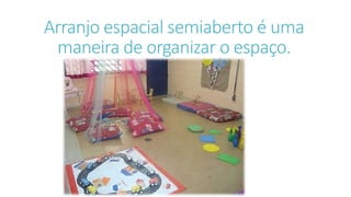 Arranjo espacial semiaberto é uma
maneira de organizar o espaço.
 