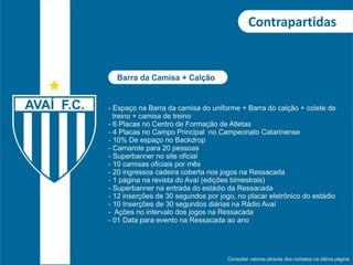 Proposta de patrocínio - 2013