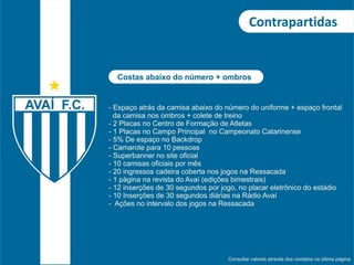 Proposta de patrocínio - 2013