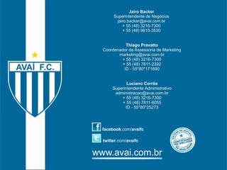 Proposta de patrocínio - 2013