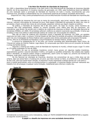 Proposta de redação