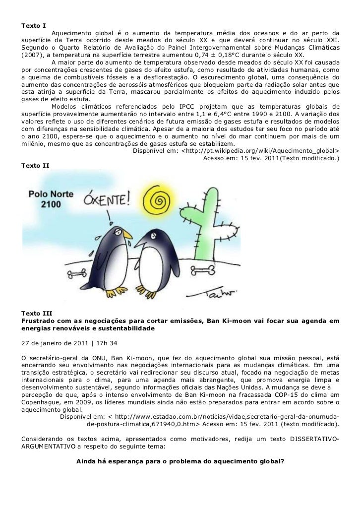 Texto redação dissertativa Texto redação dissertativa