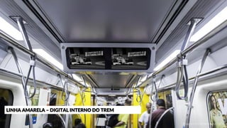 LINHA AMARELA – DIGITAL INTERNO DO TREM
* Imagem meramente ilustrativa
 