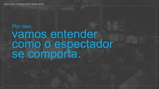 Por isso,
vamos entender
como o espectador
se comporta.
JUNGLE FIGHT | PLANO DE ESTRUTURAÇÃO DIGITAL
 