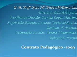 Contrato Pedagógico -2009 