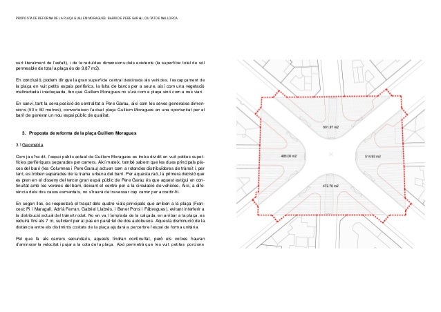 Proposta De Reforma De La Placa Guillem Moragues
