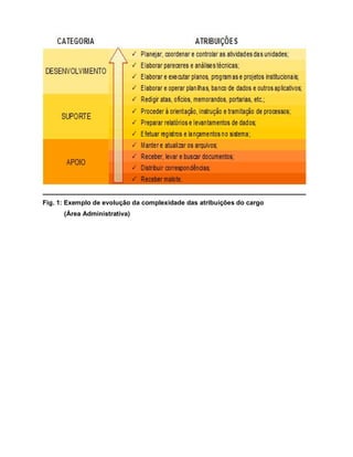 Fig. 1: Exemplo de evolução da complexidade das atribuições do cargo
      (Área Administrativa)
 