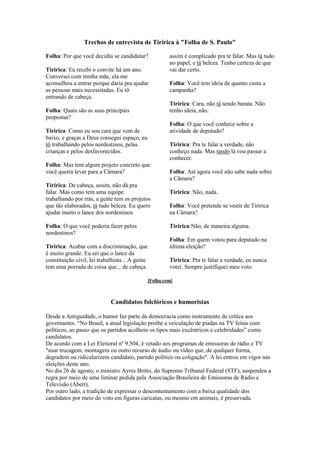 Propostas avaliadas
