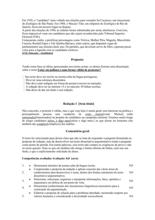 Propostas avaliadas