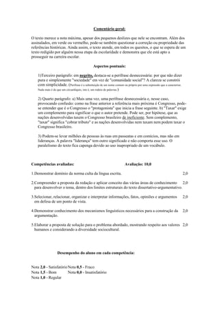 Propostas avaliadas