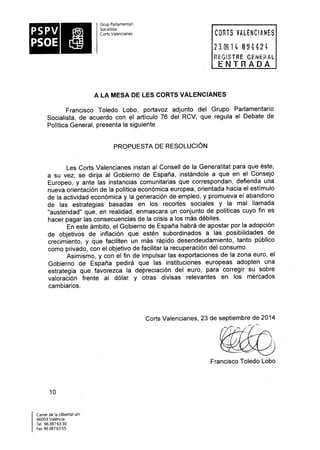 Propostes Grup Socialista