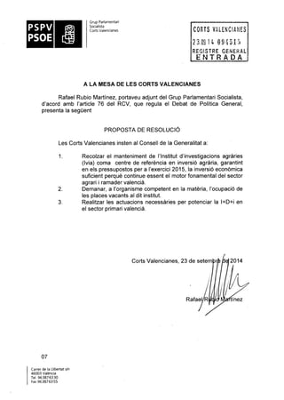 Propostes Grup Socialista