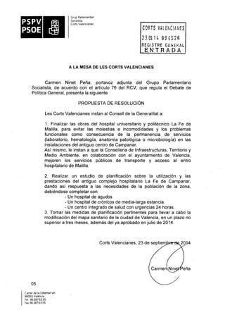 Propostes Grup Socialista