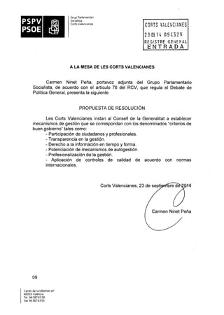 Propostes Grup Socialista