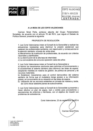 Propostes Grup Socialista