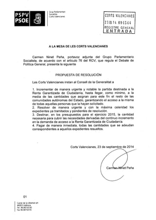 Propostes Grup Socialista