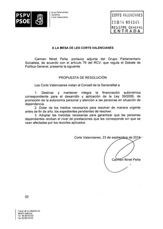 Propostes Grup Socialista