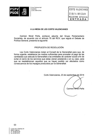 Propostes Grup Socialista