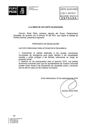 Propostes Grup Socialista