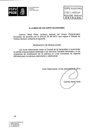 Propostes Grup Socialista