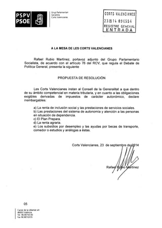 Propostes Grup Socialista