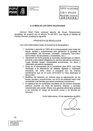 Propostes Grup Socialista