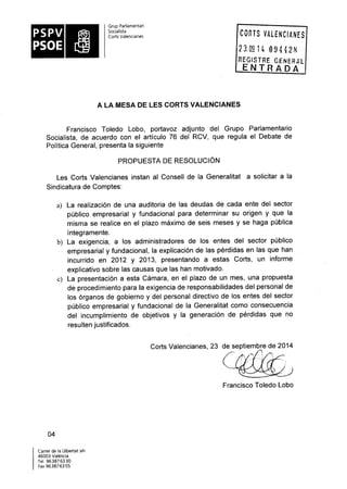 Propostes Grup Socialista