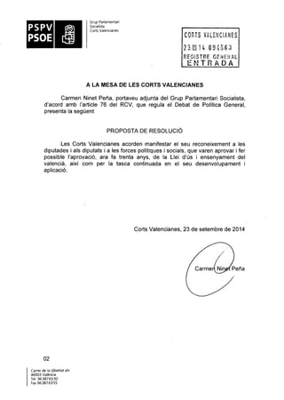 Propostes Grup Socialista