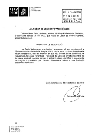 Propostes Grup Socialista