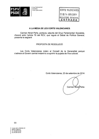 Propostes Grup Socialista