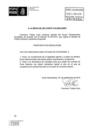 Propostes Grup Socialista