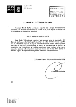 Propostes Grup Socialista