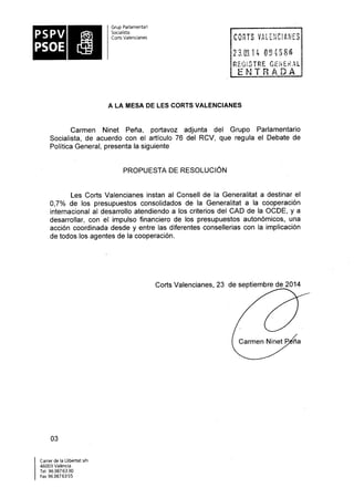 Propostes Grup Socialista